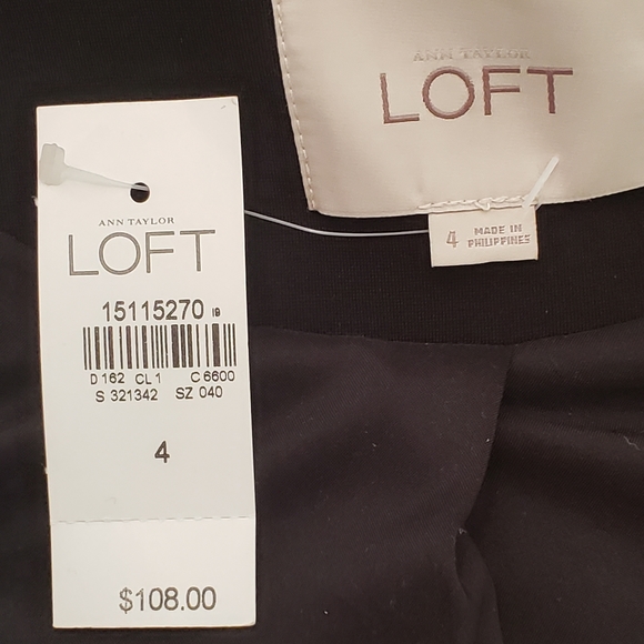 Ann Taylor Loft black eyelash sequin jacket 4 NWT - Picture 8 of 8